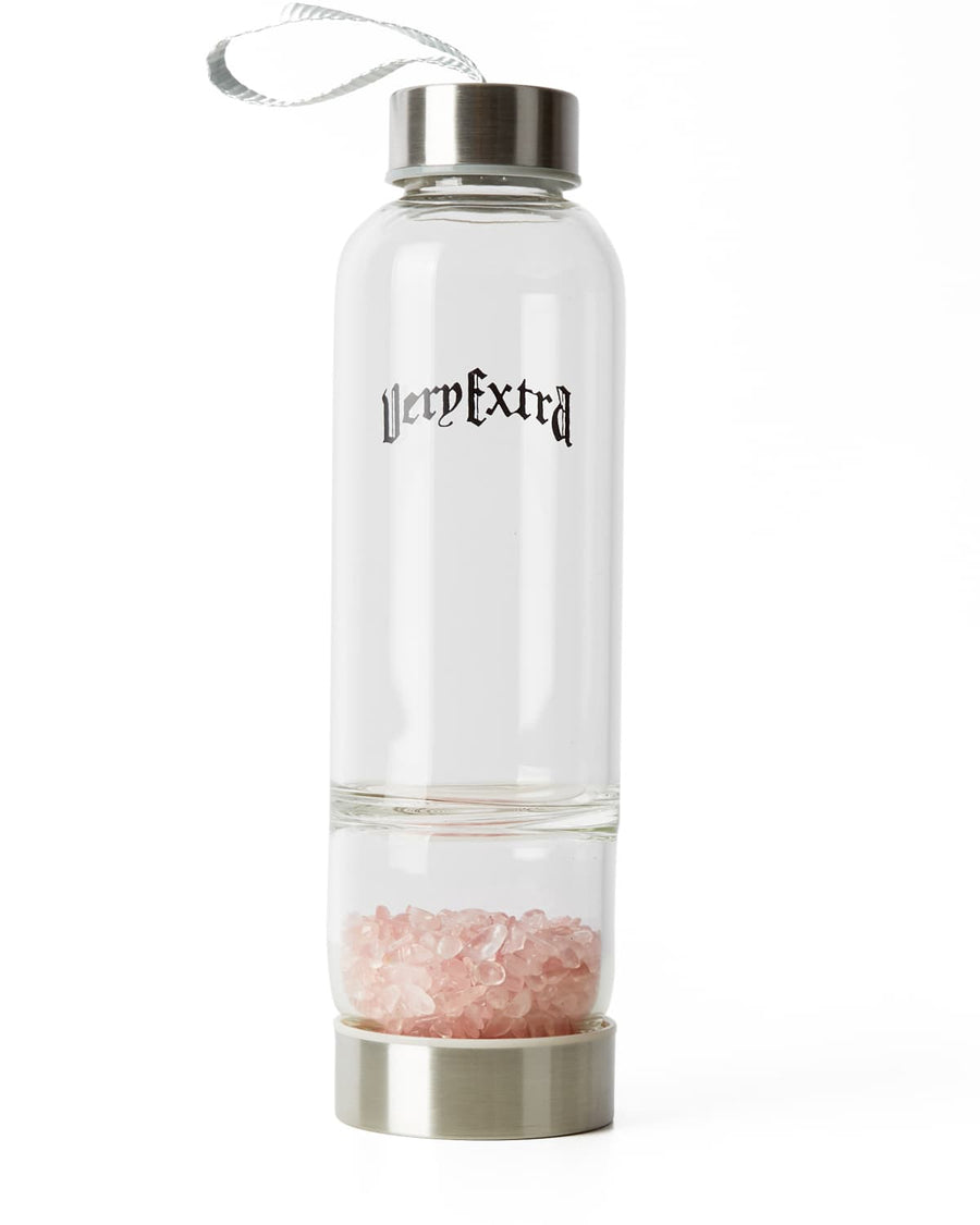 Very Extra Rose Quartz Water Bottle