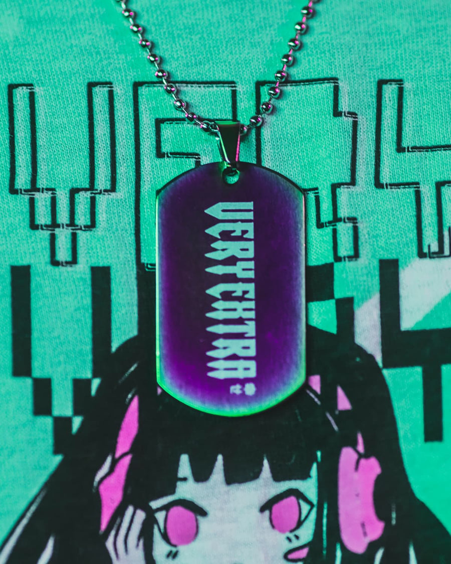 Very Extra Iridescent Aluminum Dog Tag